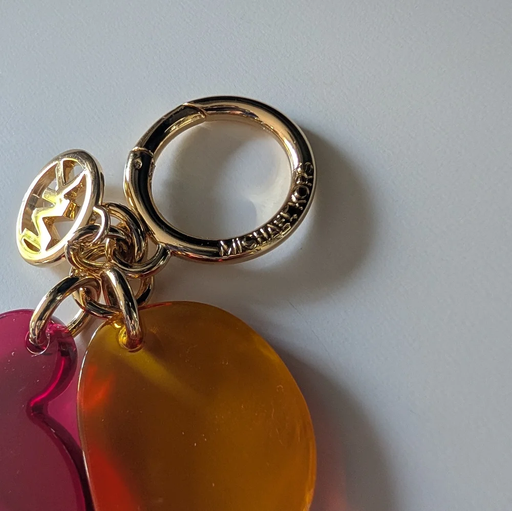Michael Kors Gold and Autumnal Colored Keychain